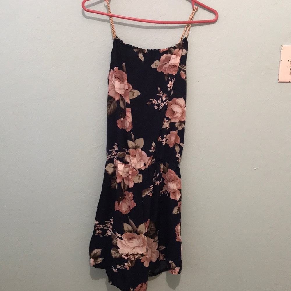 Blue flower romper